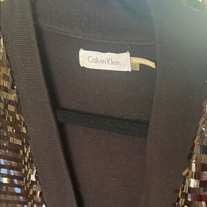 Calvin Klein Women’s Sequin Sweater- Black on beautiful Black. New without tags.